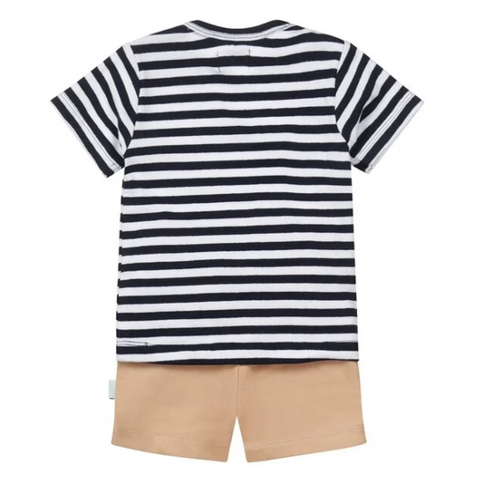 Striped Tee and Shorts Set
