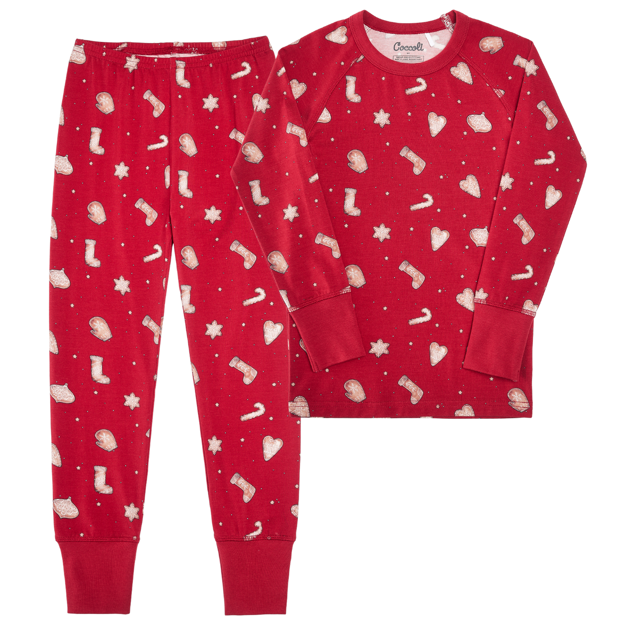Coccoli Red Biscuits Pajama Set