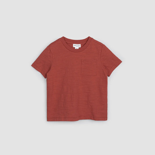 Miles Textured Red T-Shirt