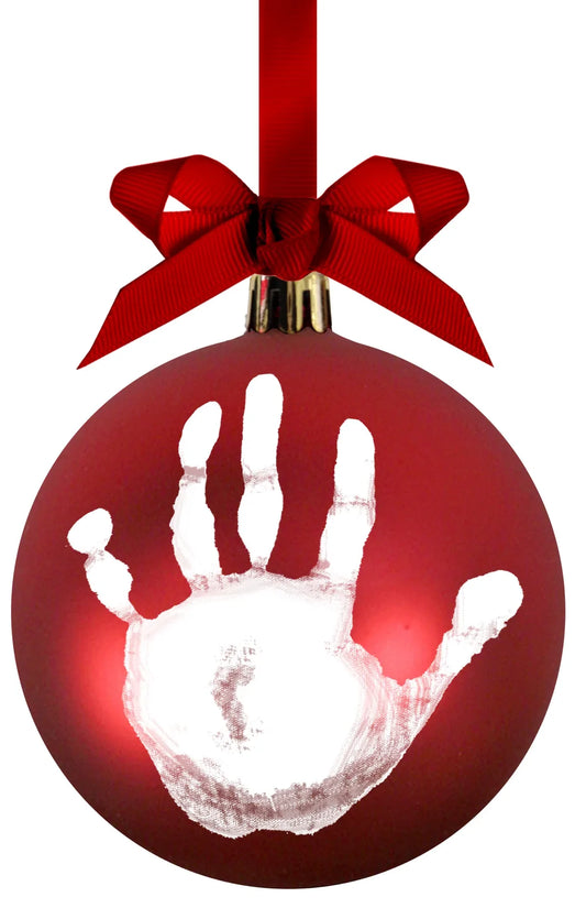 Babyprints Red Ball Ornament